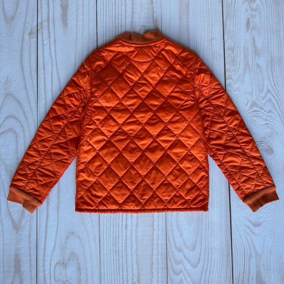 Polo Ralph Lauren Unisex Size S (8) Quilted‎ Bomber Barn Zipper Jacket Orange - Picture 2 of 7